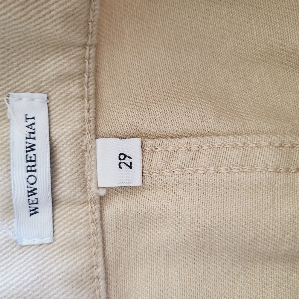 NWOT WEWOREWHAT utility pants in tan color - Picture 9 of 11